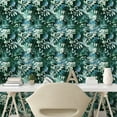 thumbnail image 2 of Ambesonne Botanical Peel & Stick Wallpaper for Home, Wild Flowers Vintage Plot, 13"x100", Hunter Green and Dark Teal, 2 of 5