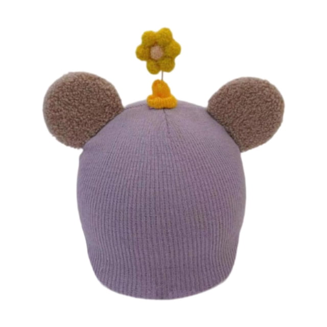Funda para casco de esquí Colamx decoración suave creativa multifunción invierno Amarillo morado
