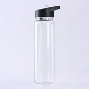 Fancy Sports Water Bottle with Straw 700ml Reusable Gym Water Bottles BPA-Free Wide Mouth Water Bottle with Handle for Fitness Outdoor Hiking Camping Clear