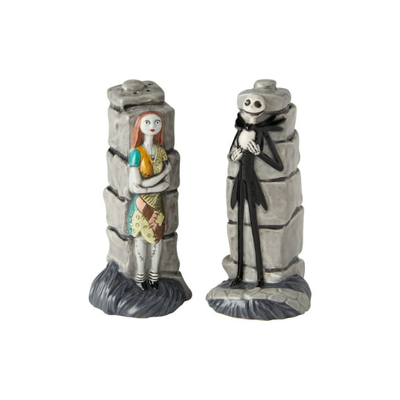 Enesco Disney Jack and Sally Salt and Pepper Shaker Set, 2 Pieces 4.1in H