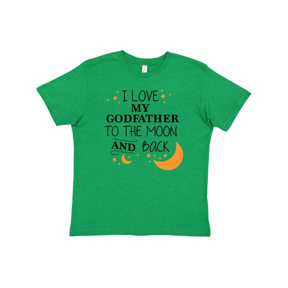 Inktastic I Love My Godfather To The Moon and Back Youth T-Shirt