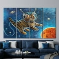 thumbnail image 3 of Animal Wall Decor, Astronaut Cat Wall Decor, Astronaut Animal Poster, Kids Canvas Art, Nursery Canvas Art, Cartoon Wall Decor, Canvas Wall Decor - 3P-Black Framed, 3 of 9