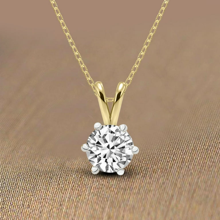 Lab Grown Diamond Pendant Necklace | IGI Certified 1.5 Carat Lab Grown Diamond Pendant Necklace | IGI Certified 1.5 Carat