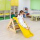 thumbnail image 2 of Costway Juguete de Escalada para Niños 4 en 1 Escalador Triangular con Tablero Deslizante Red de Escalada Juego de Madera para Interior, 2 of 9