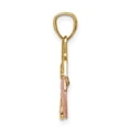 thumbnail image 2 of 14k Two-tone Gold Key & Heart Pendant, 2 of 5