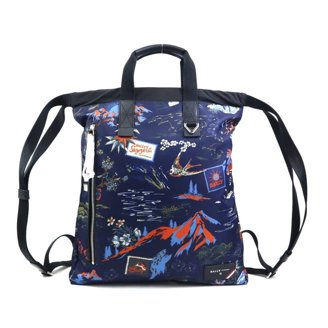 Pre-Owned Bally Drawstring FALCO.NPR 27 MULTIBLUESKY Nylon 