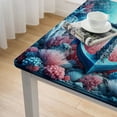 thumbnail image 4 of COMIO Square Tablecloth for Picnic Dining Kitchen Farmhouse Tropical Anchor Home Decorative Corals Rope Ocean Underwater Marine Rectangle Cushion Cases White, 4 of 7