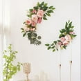 thumbnail image 4 of 2 Pieces Wedding Arch Floral Swag Display Plant Centerpieces Artificial Flowers for Windows Ceremony Backdrop Decoration, 4 of 8