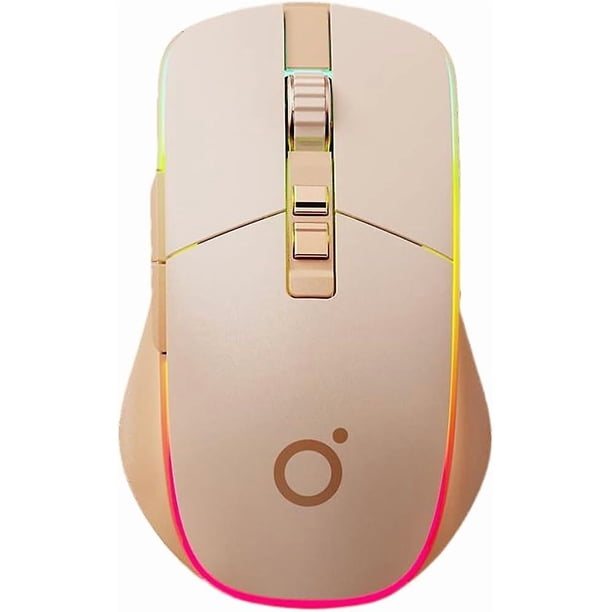 Wireless Gaming Mouse Tri-Mode 2.4Ghz/Bluetooth 5.0/Wired USB-C with RGB LED Backlit 5-Level DPI Rechargeable Ergonomic Silent Optical Mice for iMac/M