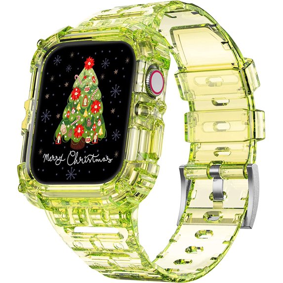 ANTHOUSE Compatible for Apple Watch 42mm 44mm 45mm with Bumper Case Cover, Clear Crystal Men Women Durable Sport Transparent Protective Bands for iWatch Series 8 7 6 5 4 3 2 1 SE