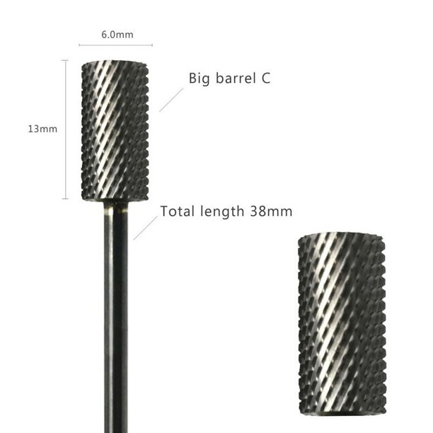 HYTOOS-brocas de barril para uñas, brocas de carburo de 3/32 ", cortadores giratorios para manicura, accesorios para uñas, herramienta de corte de fresado para eliminación de Gel