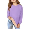 thumbnail image 2 of UACY Boys Girls Fleece Lined Sweatshirt Kids Crewneck Warm Sherpa Pullover Sweater Sweatshirts Fall Winter Clothes (Light Violet, 3-4 Years), 2 of 7