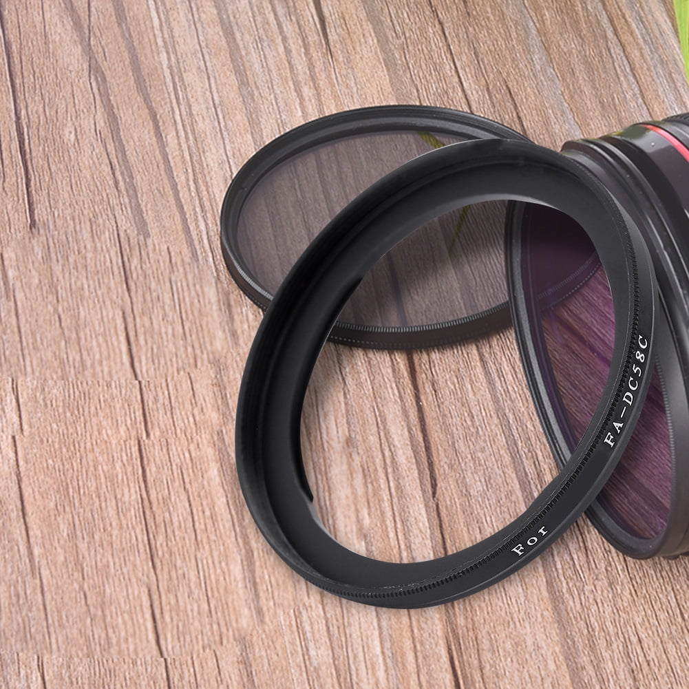 Rdeghly FADC58C 58mm Black Alloy Lens Filter Adapter Ring for Canon