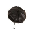 thumbnail image 3 of Fiomva Children Beret Hat Girl Boy Leather Drawstrings Solid Octagonal Hat Black 2-6 Years, 3 of 3