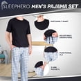 thumbnail image 5 of SLEEPHERO Adult Mens 2 Piece Short Sleeve Knit Pajama Set (Sizes S-XL), 5 of 5