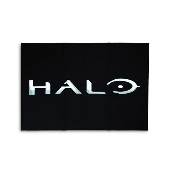 HALO Black Logo Rectangular Area Rug | 36 x 52 Inches