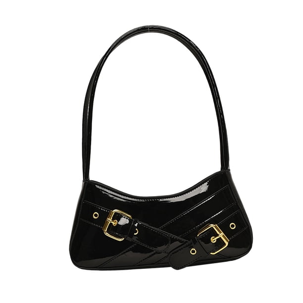 Bolso de hombro para mujer, de gran capacidad, ligero, para vacaciones y citas. Negro