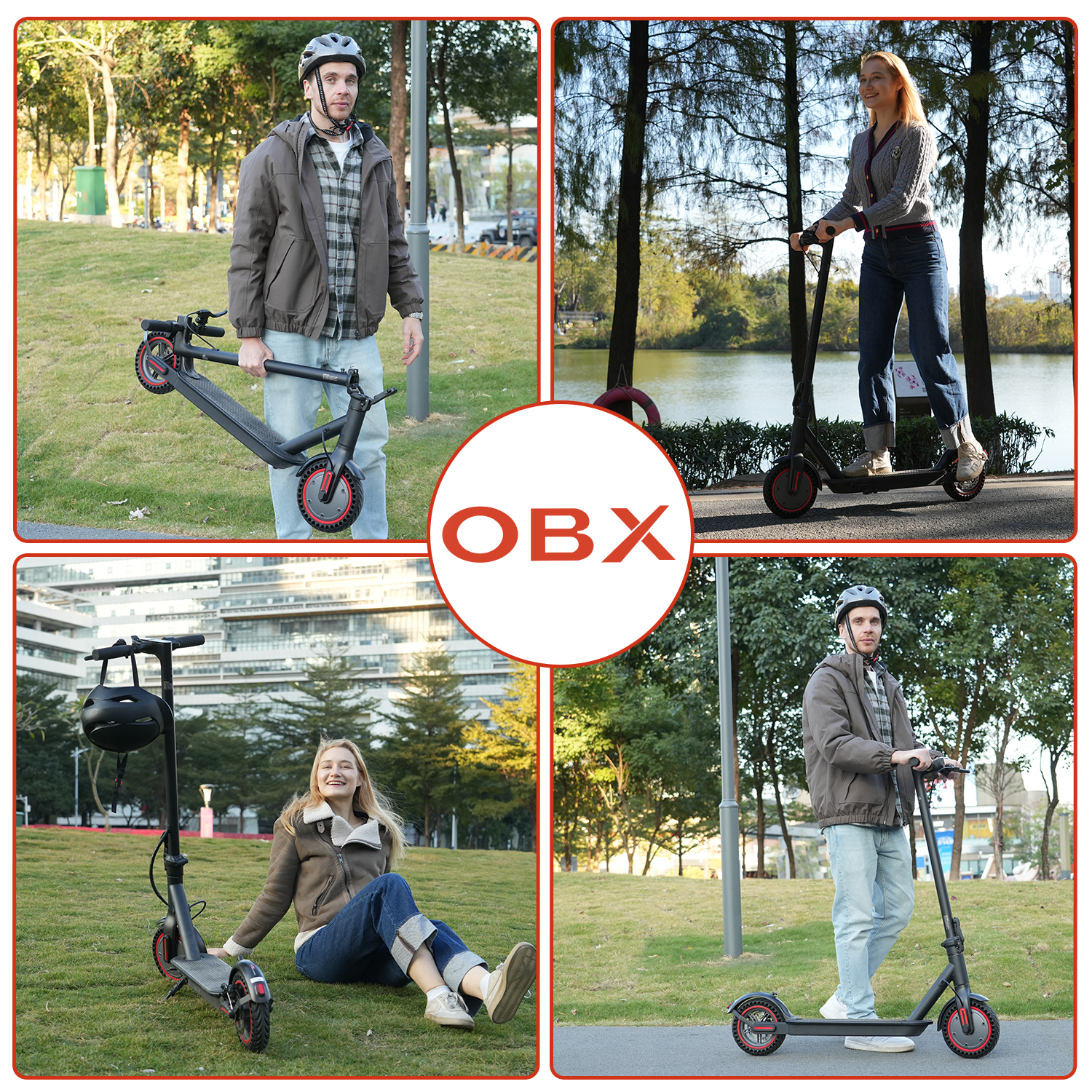 OBX OBX 350W Electric Scooter for Adults: 18 MPH, 16 Mile Range, 8.5" Solid Tires, Foldable Portable E-Scooter for Commute,UL Certified