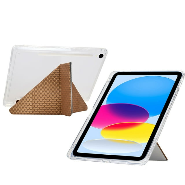FOXDOCK Tablet Case for Samsung Galaxy Tab S9 – Clear Acrylic Back, Auto Sleep/Wake, Tri-Fold Stand, Full Protection Tablet Cover