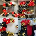 thumbnail image 4 of Red Black Balloon Arch Kit,Balloon Garland with Black Red Star Foil Balloons Metallic Gold Balloons for Birthday Baby Shower Wedding Engagement Anniversary Party Decorations, 4 of 13
