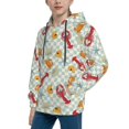 thumbnail image 2 of Daiia Lobster Sea Shell for Boys Fashion Hoodies & Sweatshirts with Kangaroo Pocket,Hooded Sweatshirt for Kid, Breathable& Moisture Wicking-X-Large, 2 of 6
