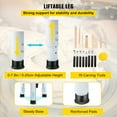 thumbnail image 4 of KFFKFF Pottery Wheel, 11" Ceramic Wheel Shaper, 0-300RPM Speed ​​Manually Adjustable 0-7.8" Lift Legs, Foot Pedal Removable Basin, Carving Tools Accessories Kit for Crafts DIY, 4 of 9