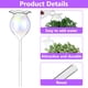 thumbnail image 4 of 4 globos de riego para plantas, inserto de maceta de vidrio iridiscente con autorriego, dispositivo de riego con forma de hongo y globo transparente con degradado de arcoíris, 4 of 7