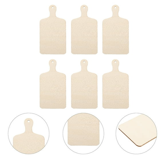 SOPOTUTU Mini Wood Charcuterie Boards Set, Light Yellow, 12 Pieces Small Cutting Boards for Serving