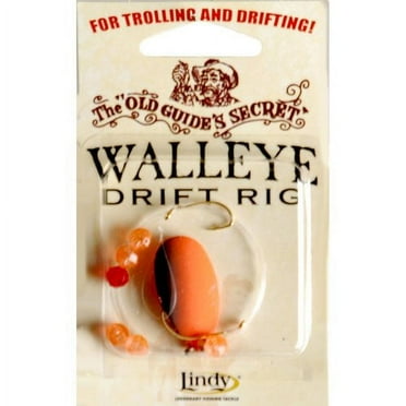 Lindy Old Guides Secret Drift Rig Fishing Lure Rig Orange Black 36 in.