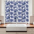 thumbnail image 2 of Ambesonne Floral Kitchen Curtains, Watercolor Chinese Art, 55"x45", Violet Blue Lavender, 2 of 3