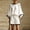 White, variant on Morttic Women's Elegant 2 Piece Set – Batwing Sleeve Top & Mini Skirt with Contrast Trim Side Pockets for Beach Vacation White,S