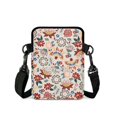 thumbnail image 2 of FUIALDOLG Vintage Floral Decoration Leakproof Crossbody Bags, Polyester Crossbody Purse Lightweight Crossbody Shoulder Bag for Shop Running, 2 of 7