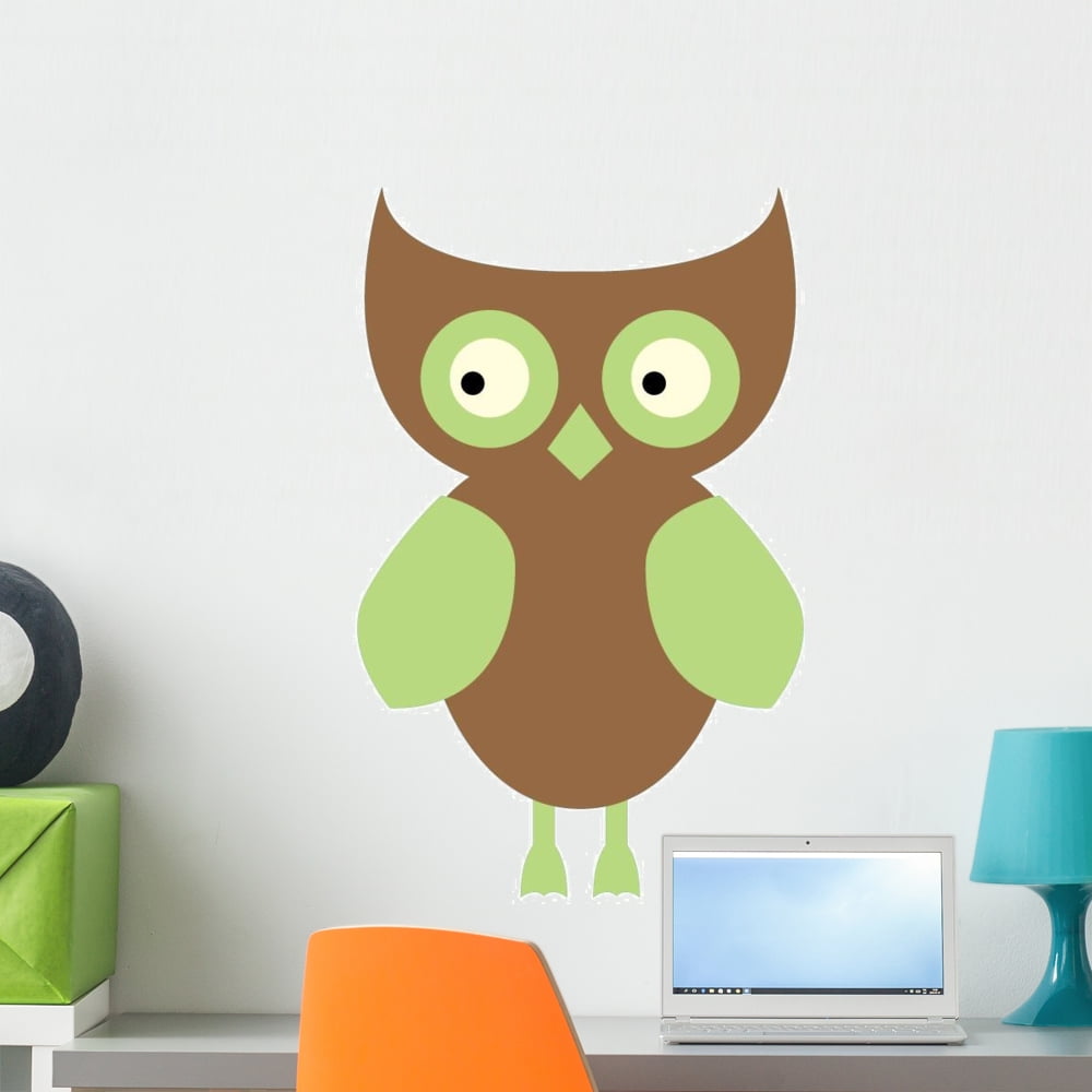 Cute Little Owl Wall Decal Sticker by Wallmonkeys Vinyl Peel and Stick