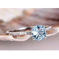 thumbnail image 6 of HeartsAndYou 1.01ct Natural Blue Aquamarine Solitaire Engagement Ring 14k SOLID White Gold, 6 of 8