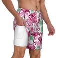 thumbnail image 3 of Goofa Flamingo Printed Men's Swim Trunks Board Shorts Quick Dry Mens Swimming Trunks with Compression Liner,Breathable Fit Hawaii Beach Shorts-Small, 3 of 9