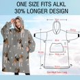 thumbnail image 4 of Oversized Wearable Blanket Hoodie,Beagle and Dog Footprints Sherpa Blanket Hoodie with Super Pockets,Super Warm Fuzzy Pullover for Women & Men, 4 of 6
