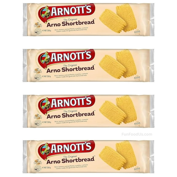 The Original Arno Shortbread Biscuits (Value Pack of 4 x 250g) Tasteful Delights Cookie Biscuits From Australia