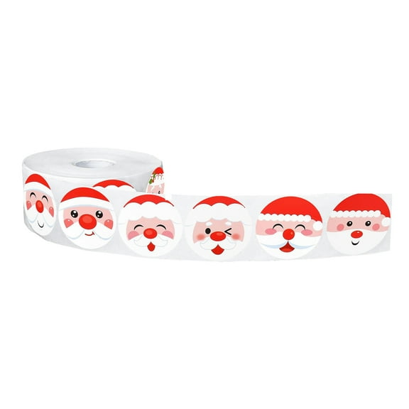 geerera Christmas Santa Stickers, 500-Pack 1-Inch DIY Decals, for Party Decorations, Gift Wrapping, Holiday Craft Projects