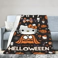 thumbnail image 3 of Cute Hello Kitty Halloween Blanket Cool Pirate Theme Cozy Lightweight AC Throw for Sleeping Couch Bed & Lounge 60x80 H-4, 3 of 5
