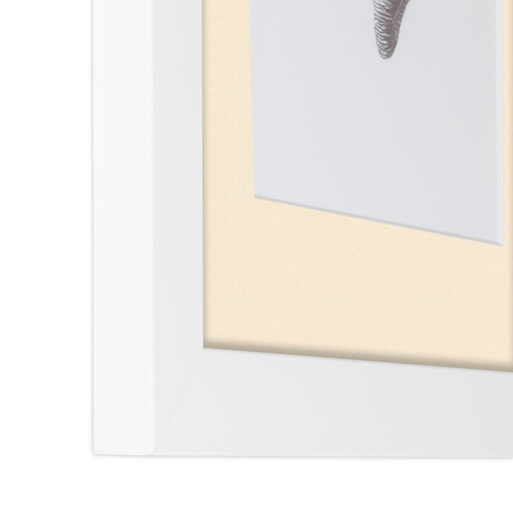 ArtToFrames 22x28" Matted Picture Frame with 18x24" Single Mat Photo Opening Framed in 1.25" Satin White Frame and 2" Alabaster Mat (FWM-3966-22x28)