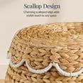 thumbnail image 5 of Best Choice Products Scalloped Water Hyacinth Storage Tote Basketwith Lid - Natural with White Trim, 5 of 10