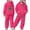 C117/Hot Pink, variant on XIYON Girl Clothes Stylish Kids Casual Wear With Bow Printed Design Cozy Pullover Hoodie And Jogger Pants For Girls 2-3 Years