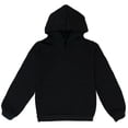 thumbnail image 2 of JUSLIO Hoodies for Boys,Lightweight Pullover Hoodie Sweatshirts,Solid Color Comfortable Long Sleeve Hoodies Outerwear,Black 2 Years, 2 of 5