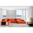 thumbnail image 3 of Divani Casa Polaris Contemporary Bonded Leather Sectional Sofa w/ Light - Orange, 3 of 5
