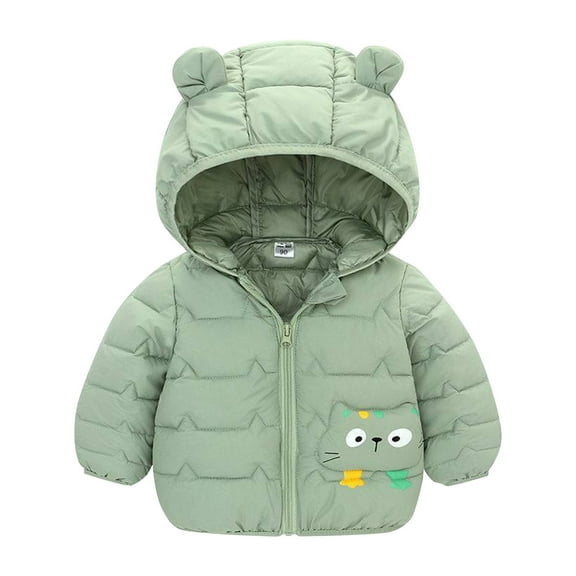 Boy Clothes Winter Coats Kids Toddler Baby Boys Girls Padded Jacket Cute 𝐂artoon Bear Hoods Warm Clothes Outerwear Coat Coats for Boys