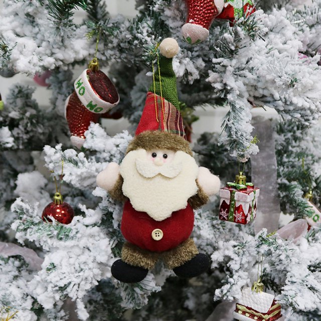 Adornos navideños para ancianos, muñeco de nieve, alce, regalo de Navidad, colgante pequeño, muñeco de peluche, colgante para árbol de Navidad, suministros Wmkox8yii gf5900