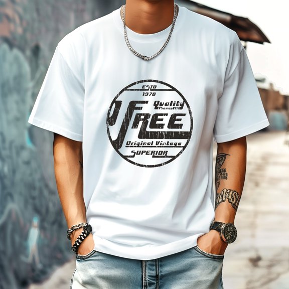 Men's T Shirt Round Neck Patterned Tee Summer New Sports Shirt Vintage Style Gift for Friends XS