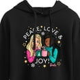 thumbnail image 3 of Barbie - Holidays & Christmas - Peace Love & Joy - Juniors Cropped Pullover Hoodie, 3 of 5