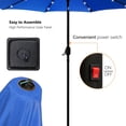 thumbnail image 6 of ULTRASHDE 9ft Solar LED Lighted Patio Umbrella, Table Market Umbrella, Outdoor Umbrella for Garden, Deck, Backyard, Pool and Beach, Blue, 6 of 12