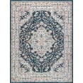 thumbnail image 3 of Traditional 7x10 Area Rug (6'7'' x 9'6'') Oriental Navy, Cream Living Room Easy to Clean, 3 of 9